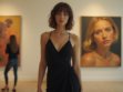 Ladies Black Midi Dress