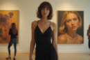 Ladies Black Midi Dress
