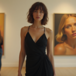 Ladies Black Midi Dress