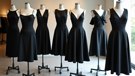 Midi Black Dresses For Women